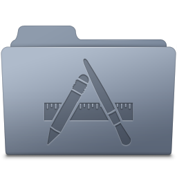 Applications Folder Graphite Icon 256x256 png